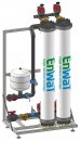 Membran filter with 2 x 60 m² membran surface for flow of 10200 l/h special design for legionella protection with backwash module